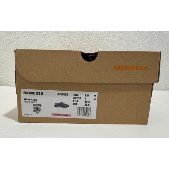 NOT AVAILABLE NIB Merrell Encore Ice 5 Clogs Suede Stonewash Blue Slip On Clogs - Picture 4 of 11